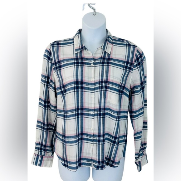UNTUCKit Tops - NEW SIZE 16 UNTUCKit Navy and Pink Plaid Shirt